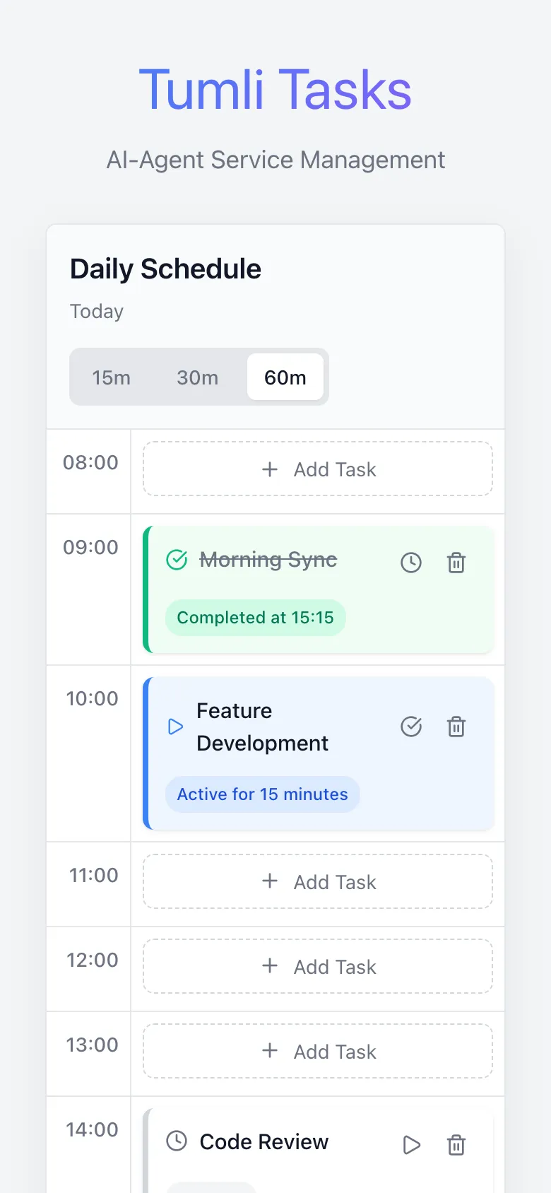 Tumli Tasks — Mobile