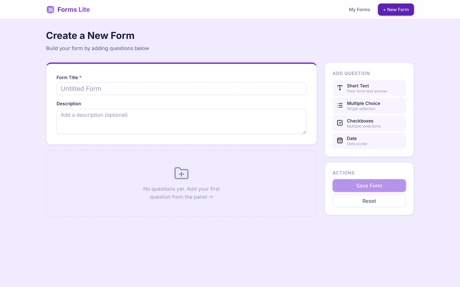 Forms Lite — Screenshot 1
